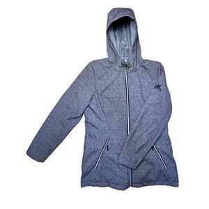 ZeroXposur Gray M Medium Hooded Fleece-Lined Jacket Full Zipper Closure Pockets